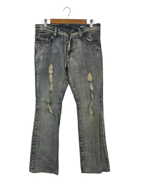Other Designers semanticdesign - Semantic design flared denim destroyed very rare