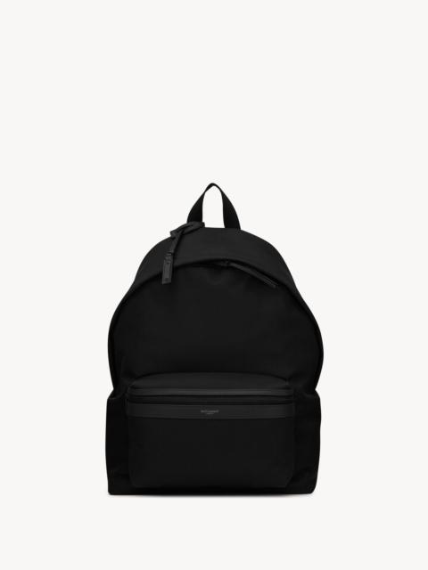 CITY BACKPACK IN ECONYL®, SMOOTH LEATHER AND NYLON