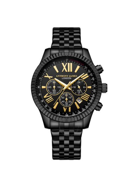 Other Designers Anthony James Chrono Sports Black Dial Men's Watch AJ012N2