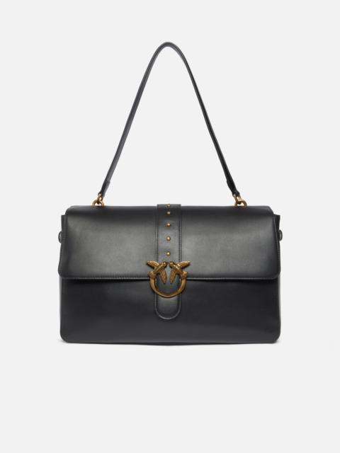PINKO LEATHER MAXI LOVE BAG SLOUCHY SHOULDER BAG