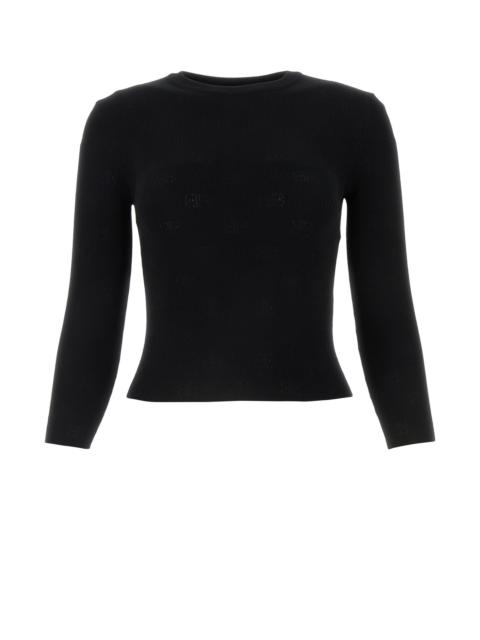 BALENCIAGA Black wool blend sweater