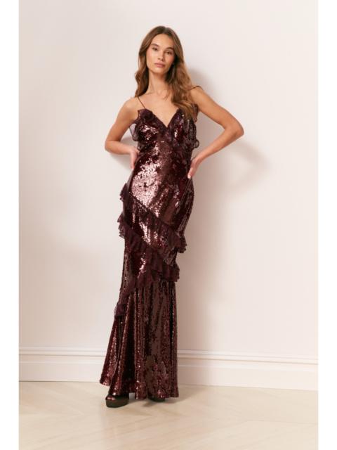 LoveShackFancy Rialto Sequin Maxi Dress