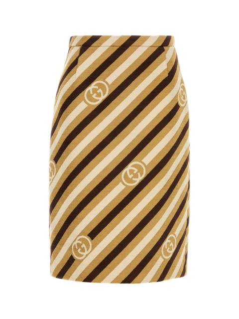 GUCCI Gucci Women Embroidered Chenille Skirt