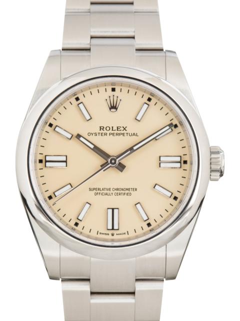 ROLEX Used Rolex Oyster Perpetual 41 Stainless Steel Ref 134300 Beige Dial