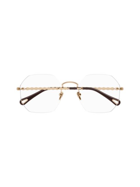 Chloé Chloé Ch0270o Linea Chloé 002 Light Gold Glasses