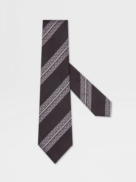 ZEGNA BURGUNDY SILK TIE