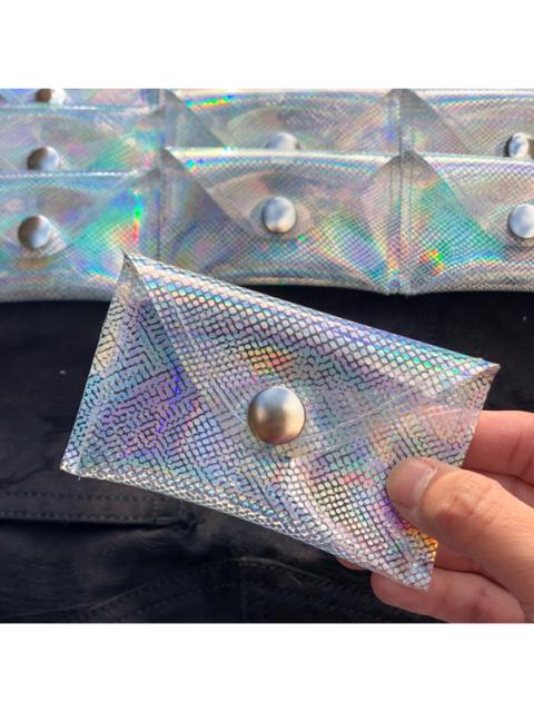 Hand Crafted - Handmade Shiny Iridescent Vinyl Clear Cardholder