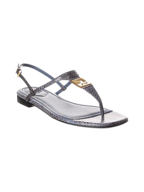 FENDI FENDI FFold Snakeskin Sandal