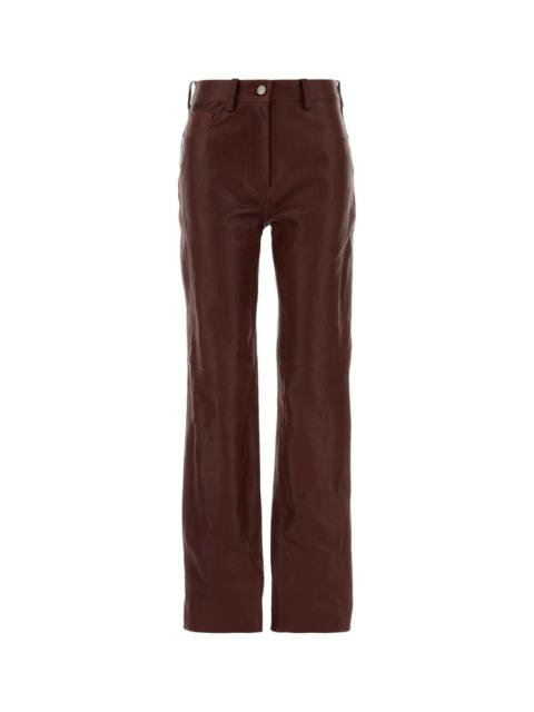 MAGDA BUTRYM Magda Butrym Women Burgundy Leather Pant
