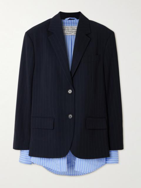 Acne Studios Layered Striped Twill Blazer