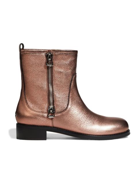 JIMMY CHOO Dondo metallic pebbled-leather boots