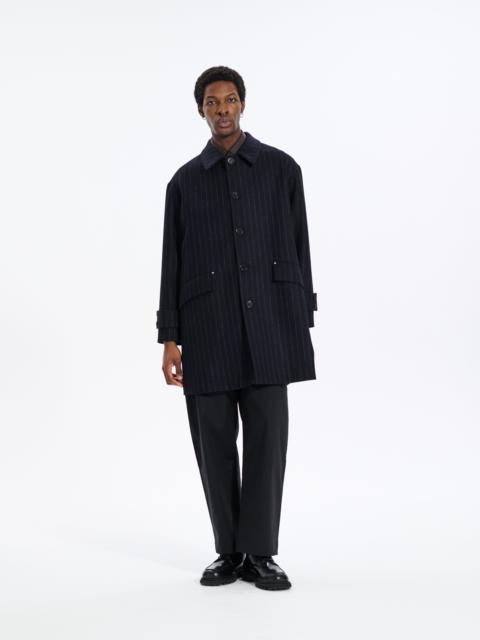 Mackintosh Humbie Chalkstripe Wool Coat