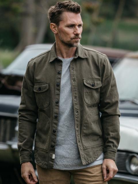 HIROSHI KATO The Anvil Natural Slub - Military Green 14oz Selvedge