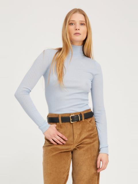 SPRWMN BABY BLUE CASHMERE MOCK NECK