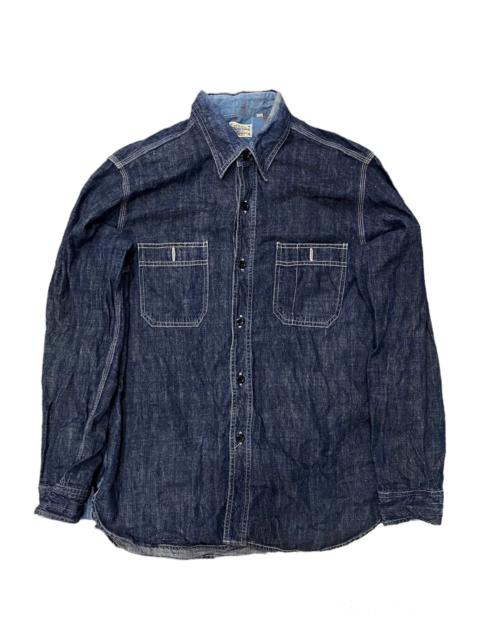 Other Designers Sugar Cane Double Pocket Denim Button Up Shirt