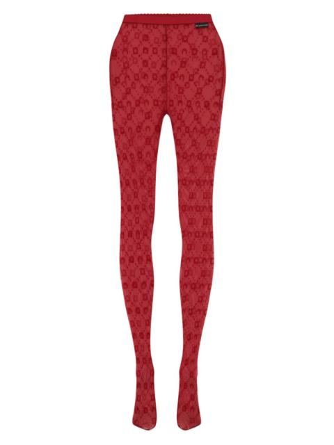 Marine Serre moonogram mesh tights