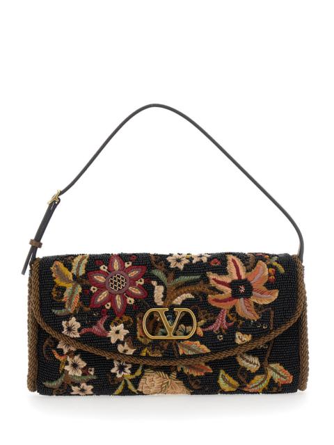 Valentino Valentino Garavani Women Clutch | Vain Soft | Ric.Threads - Beads Ramage/Vit.Soft.Grai