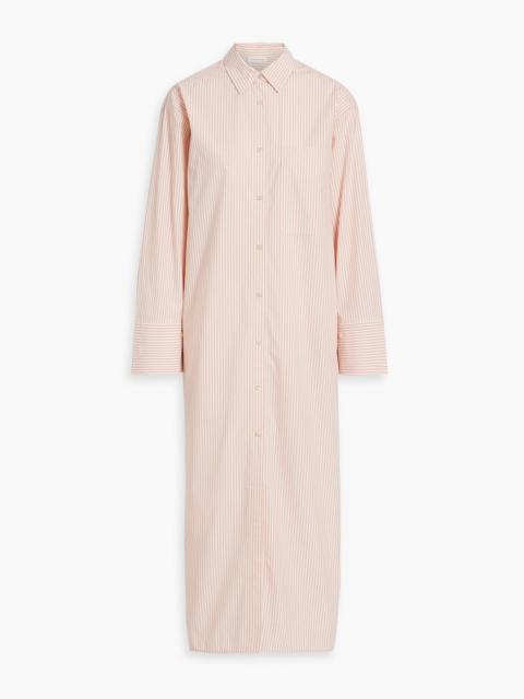 BY MALENE BIRGER Perros striped cotton-poplin maxi shirt dress