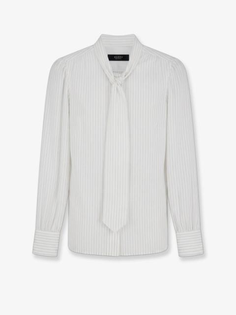 GUCCI Gucci Women Striped Silk Shirt