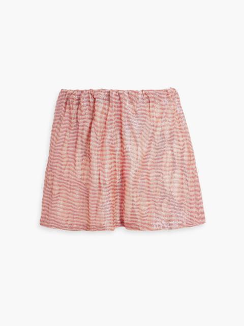 Missoni Striped metallic crochet-knit mini skirt