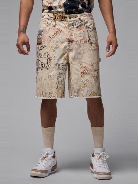 Jordan Print Cotton Twill Shorts in Sail at Nordstrom