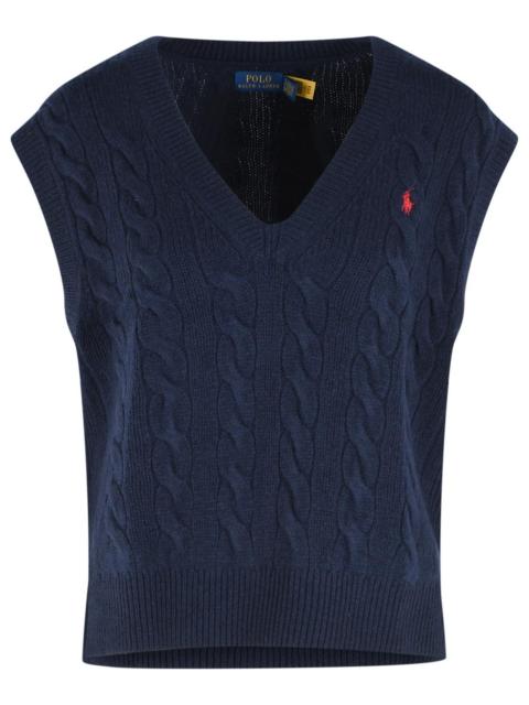 Polo Ralph Lauren Polo Ralph Lauren Navy Wool Cashmere Vest Women