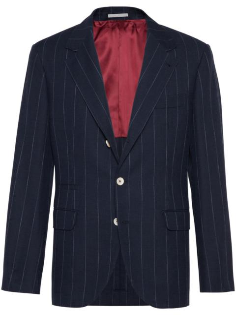 Brunello Cucinelli Cotton and wool pinstriped blazer