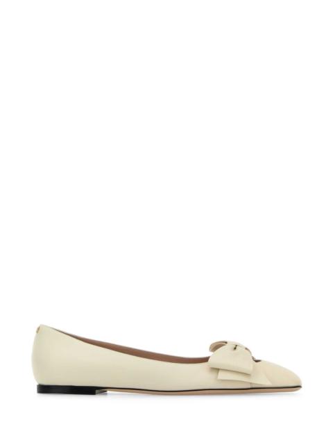 Valentino Valentino Garavani Women Ivory Leather Bowow Ballerinas