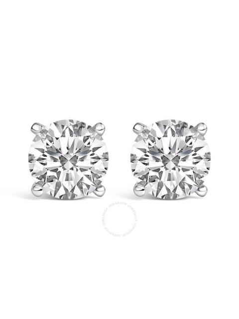 Haus Of Brilliance - Haus of Brilliance 14K White Gold 2 1/2 Cttw Lab Grown Diamond Solitaire Stud Earrings