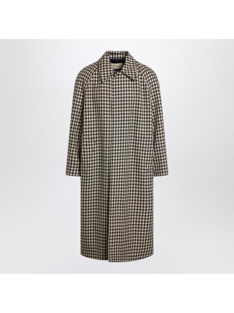 Valentino Coat With Vichy Pattern In Cotton And Wool Men