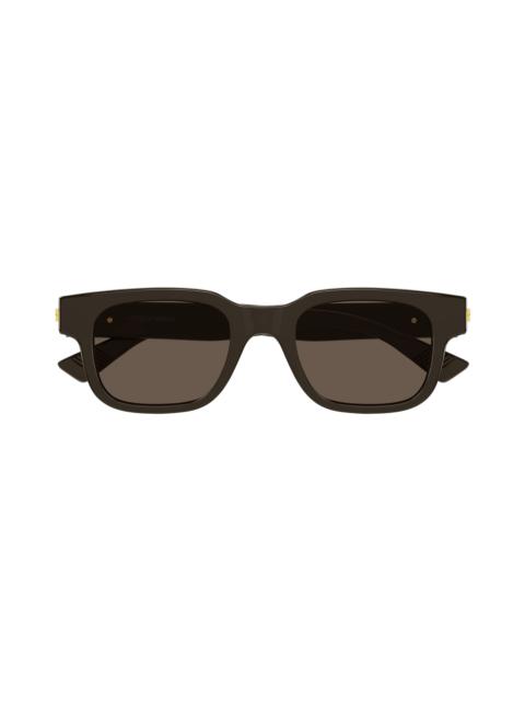 Bottega Veneta Bottega Veneta 49mm Small Rectangular Sunglasses in Brown at Nordstrom
