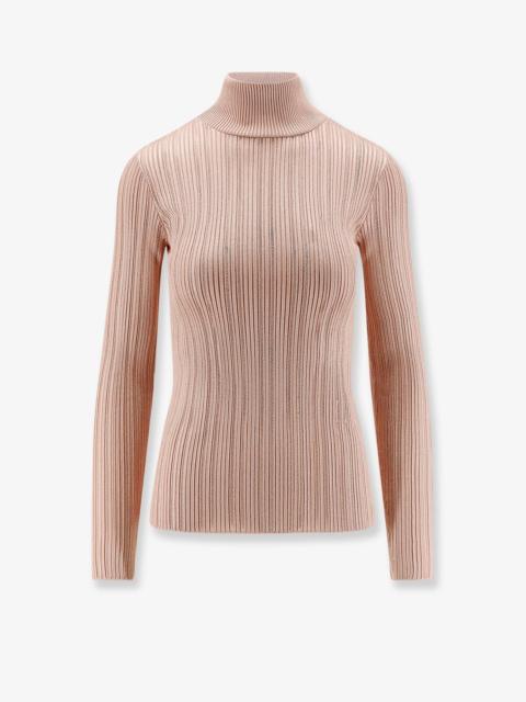 ELISABETTA FRANCHI Elisabetta Franchi Metallic Fabric Turtleneck Sweater