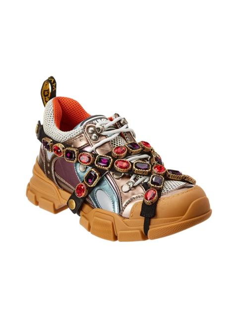GUCCI Gucci Flashtrek Leather & Mesh Sneaker