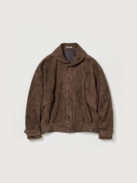 AURALEE SILKY GRAIN SUEDE BLOUSON