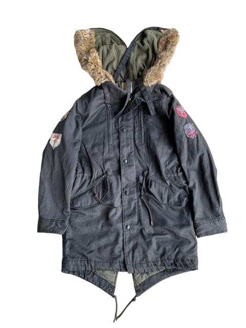 DIESEL HOODIE WITH REAR FUR