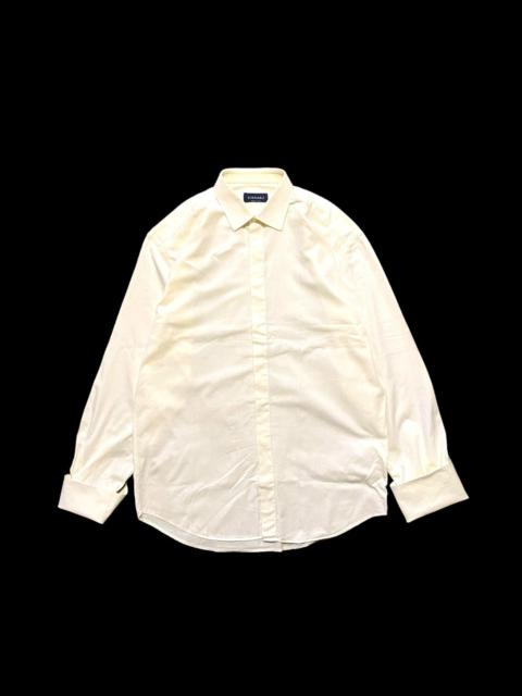 Canali Canali Dress Shirt French Cuff White Cotton Solid 15 3/4 40