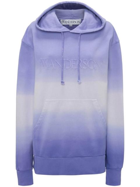 JW Anderson logo-embroidered gradient hoodie