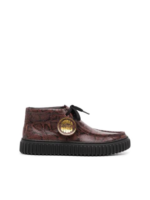 Martine Rose snake-print leather boots
