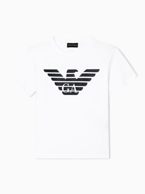 EMPORIO ARMANI ASV organic-jersey T-shirt with logo print