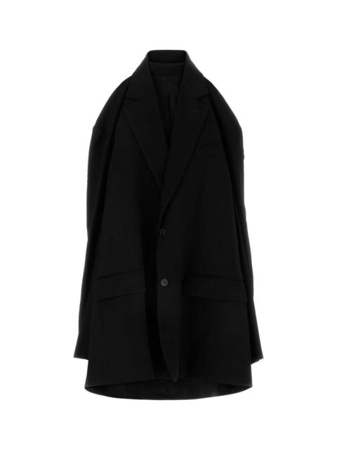 BALENCIAGA Balenciaga Women Black Viscose Blend Blazer Dress