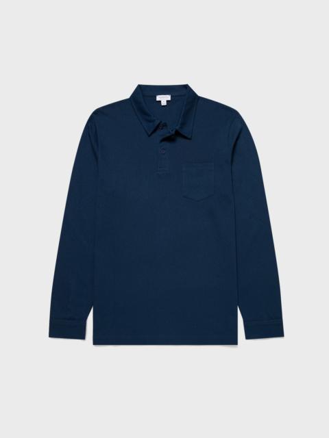Sunspel Long Sleeve Riviera Polo Shirt