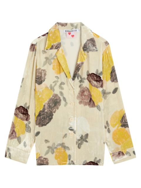 BERNADETTE Bernadette Louis Floral-print Velour Blouse