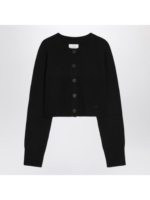 Loulou Studio Black cropped cashmere cardigan