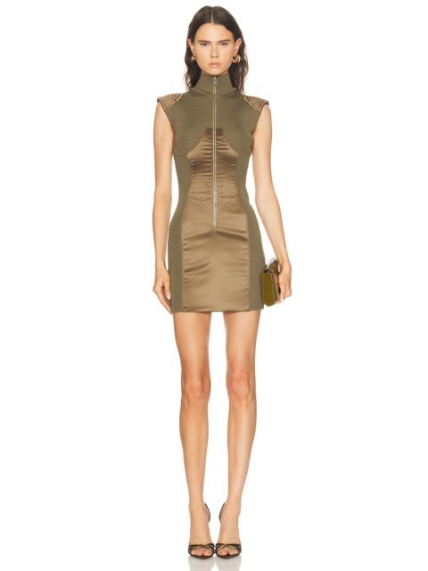 Jean Paul Gaultier Lingerie Satin Cut Out Zipped Short Dress