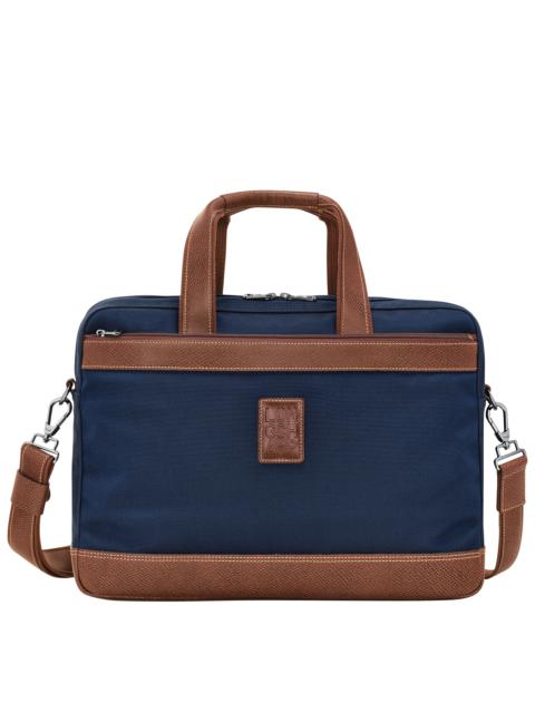 Longchamp Boxford L Briefcase Blue - Canvas
