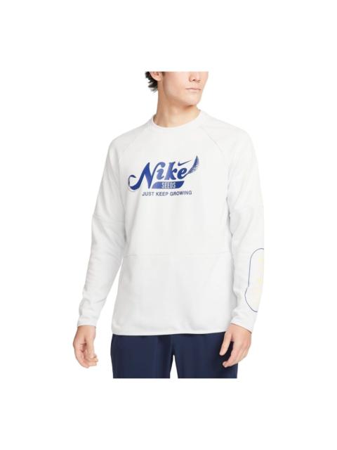 Nike Nike Dri-FIT Fleece Fitness Crewneck Sweatshirt Asia Sizing 'Photon Dust Blue' FN3290-025
