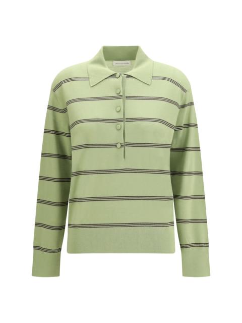 Dries Van Noten Dries Van Noten Merino Wool Striped Polo Sweater