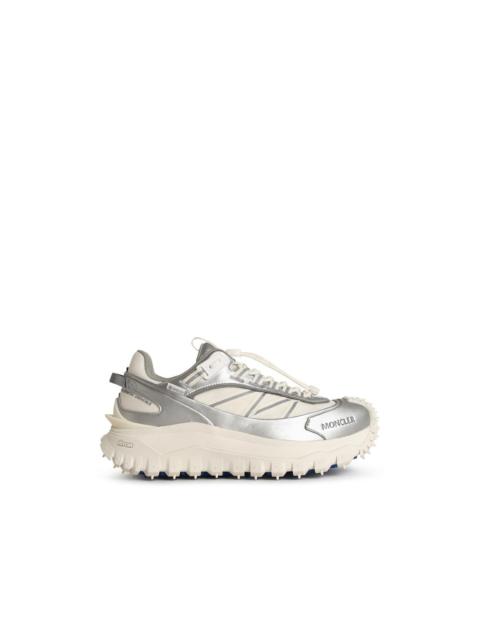 Moncler 'Trailgrip Gtx' Silver Leather Blend Sneakers Men
