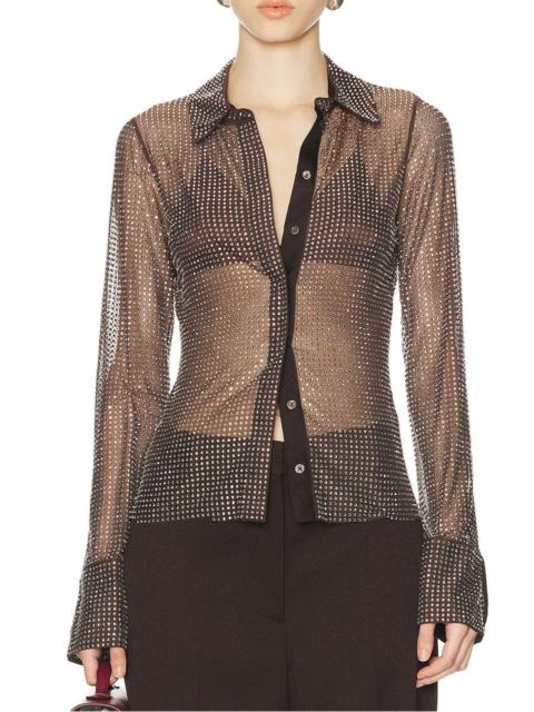 Monse All Over Crystal Shirt