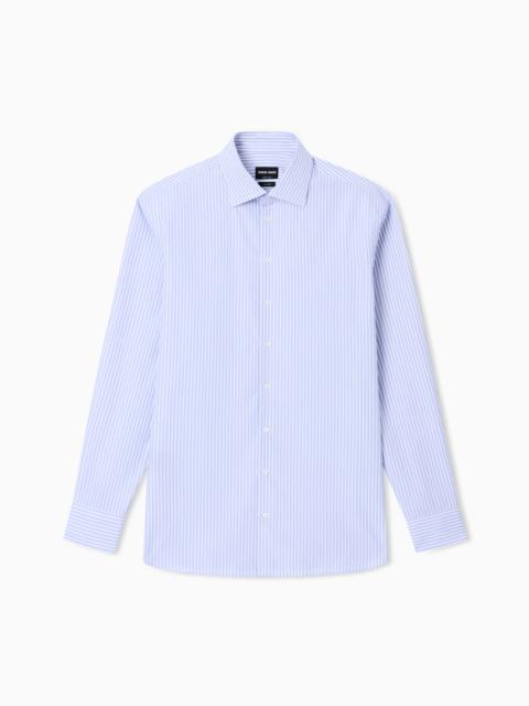 GIORGIO ARMANI REGULAR-FIT SHIRT IN LUXURY STRIPED COTTON